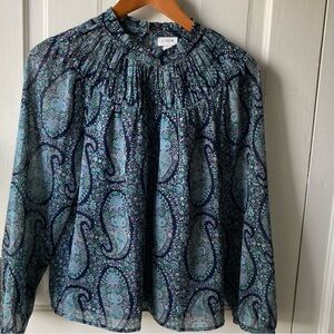 J Crew paisley blouse, S